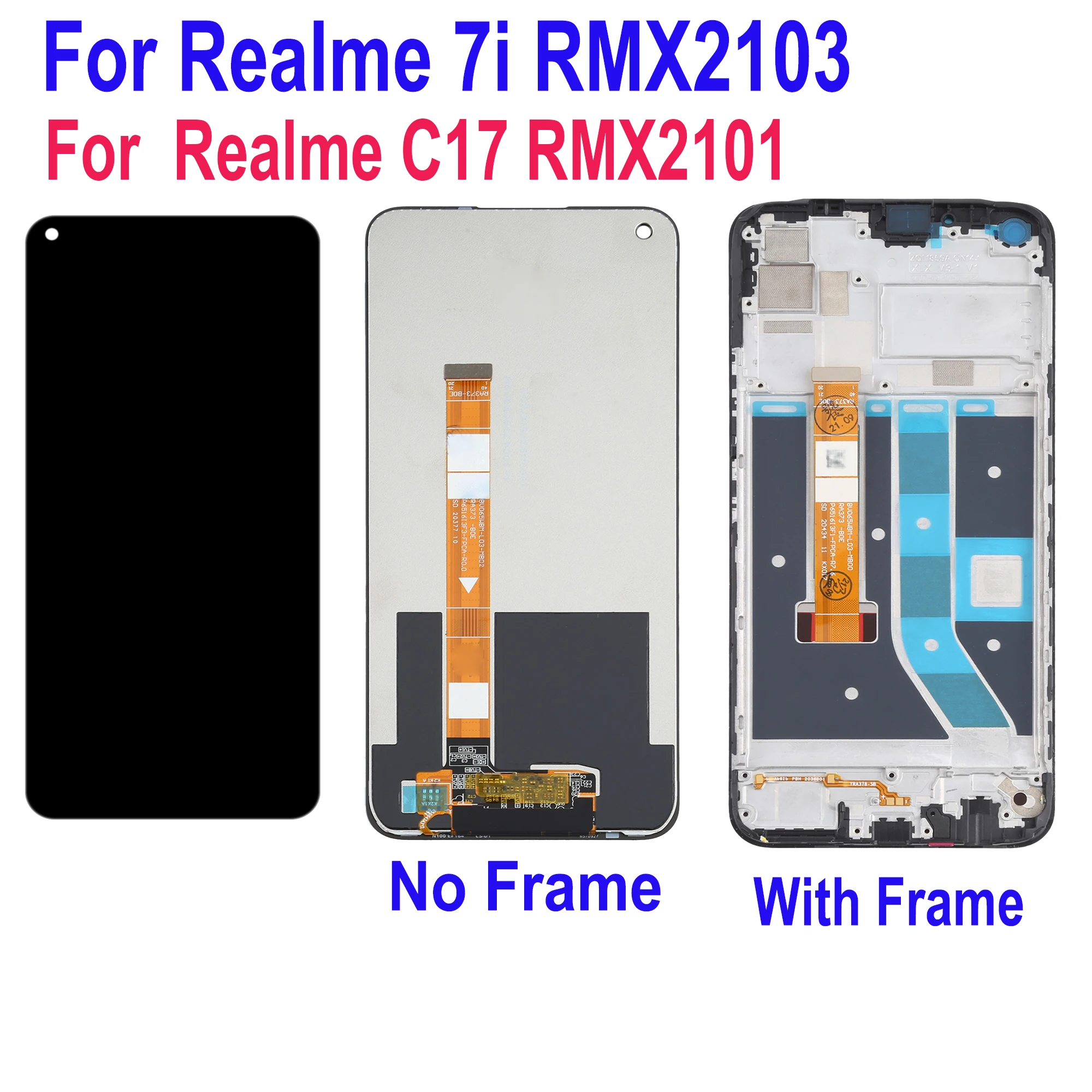 

Оригинальный ЖК-дисплей 6,5 дюйма для Realme C17 RMX2101, сменный сенсорный экран, дигитайзер в сборе для Realme 7i 2020 RMX2103, ЖК-дисплей