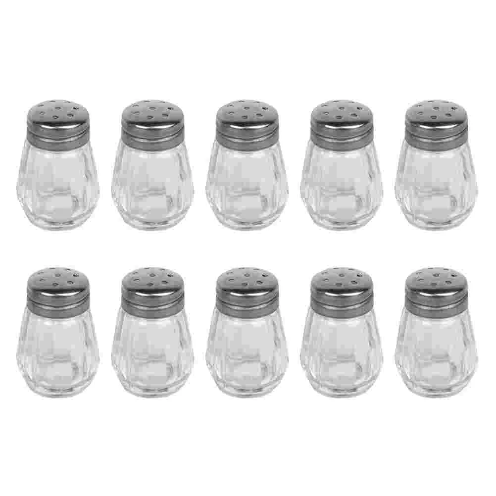 

10Pcs Condiment Containers Pepper Bottles Glass Salt Shakers Seasoning Bottles