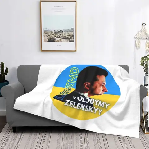 Теплое флисовое мягкое фланелевое одеяло президент Украины украинское одеяло s для постельного белья диван уличное одеяло Владимир зеленски