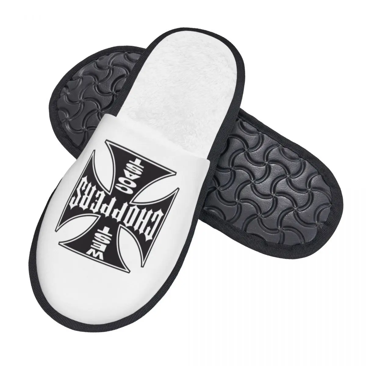 Изготовленные на заказ тапочки из пены с эффектом памяти West Coast Iron Cross Choppers