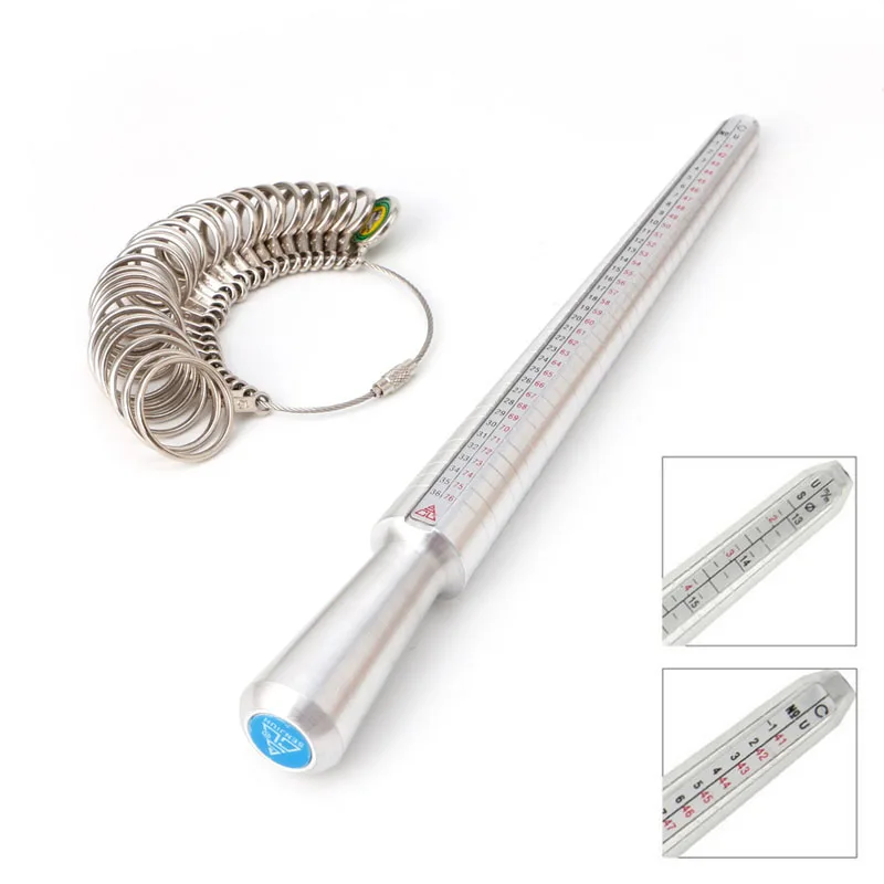 

Metal Ring Sizer Guage Mandrel Finger Sizing Measure Stick Standard Tool Set Hot A5KE
