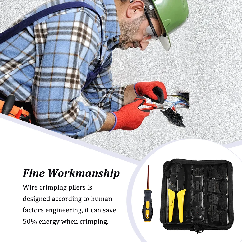 

Crimping Pliers Cable Clamp Tools Terminals Pliers Kit Non-insulated