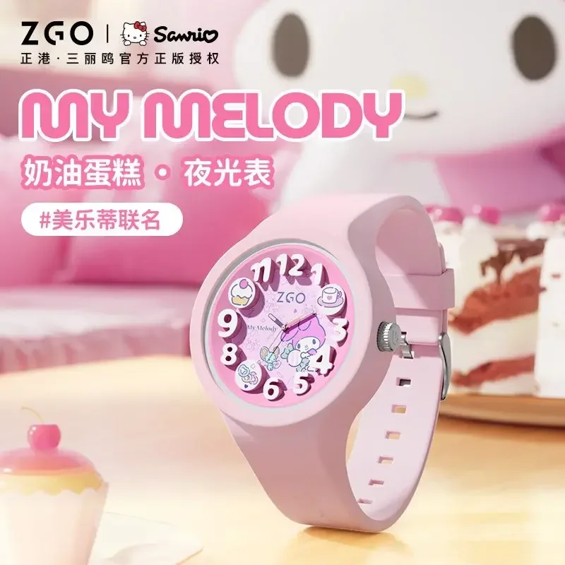 ZGO Sanrio Melody Joint Часы для девочек Спортивные водонепроницаемые детские кварцевые