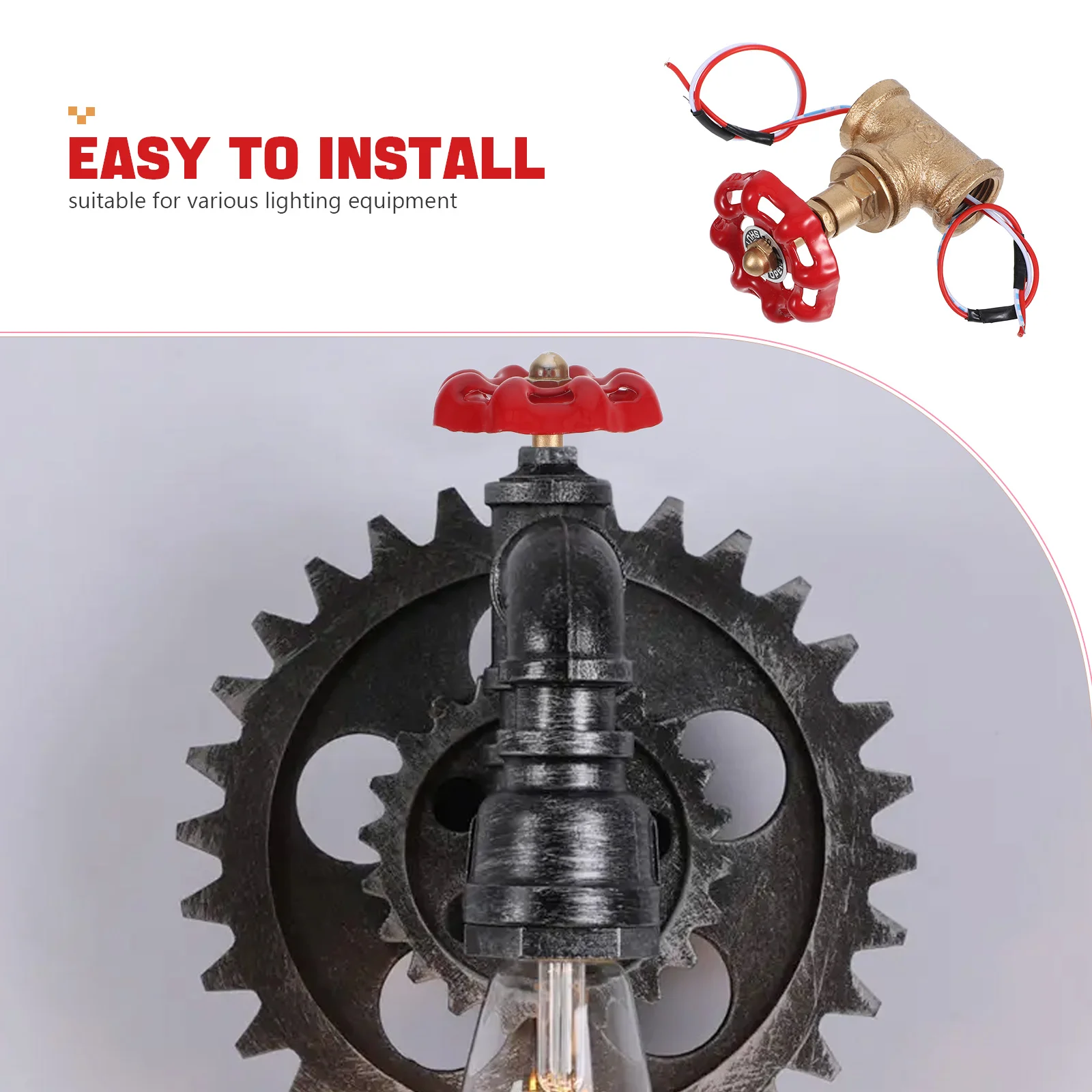 Ретро выключатель света домашний клапан водопроводная труба настольная лампа