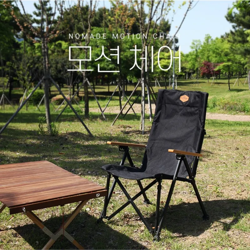 WOLFACE Portable Outdoor Folding Chair Camping Back Pull Moon Chair Leisure Chair Camping Fishing Kermit Chair Camping Tools New