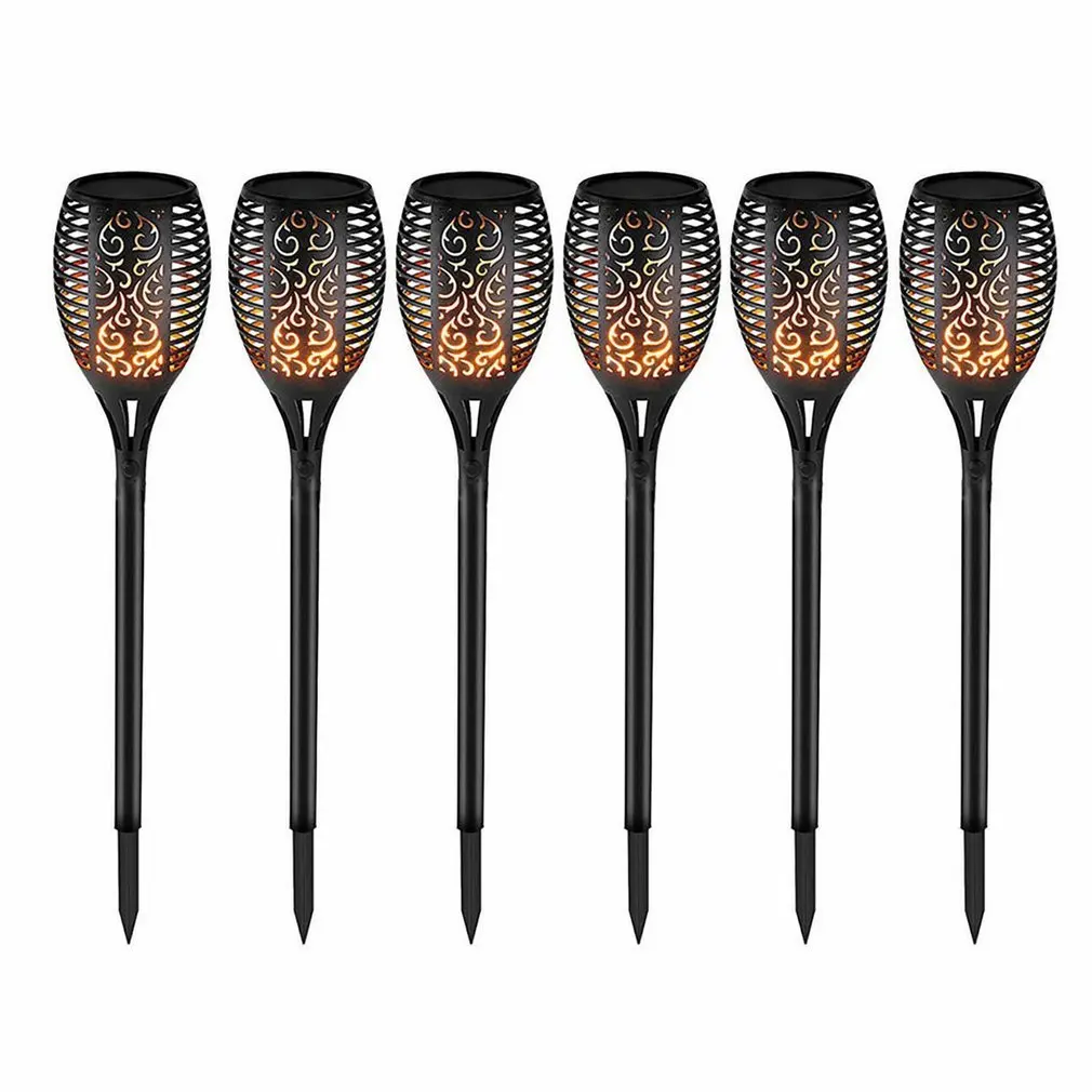 

1 pc LED Solar Flamme Taschenlampe Lampe Outdoor Lichter Solar Garten Licht Flackern Lampe Hof Balkon Rasen Pfad Scheinwerfer