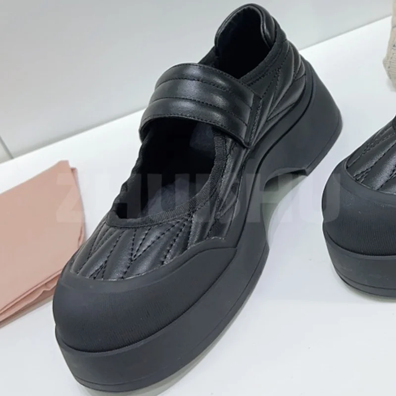 

Туфли женские из натуральной кожи, однотонная обувь на платформе, плоская подошва, универсальные лоферы, выразительные, весна-осень