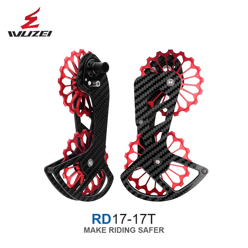 

Carbon Fiber Ceramic Rear Derailleur, 17T Pulley Guide Wheel For SHIMANO R6700 R6770 R6800 R6870 R9000 R9070 Bicycle Parts