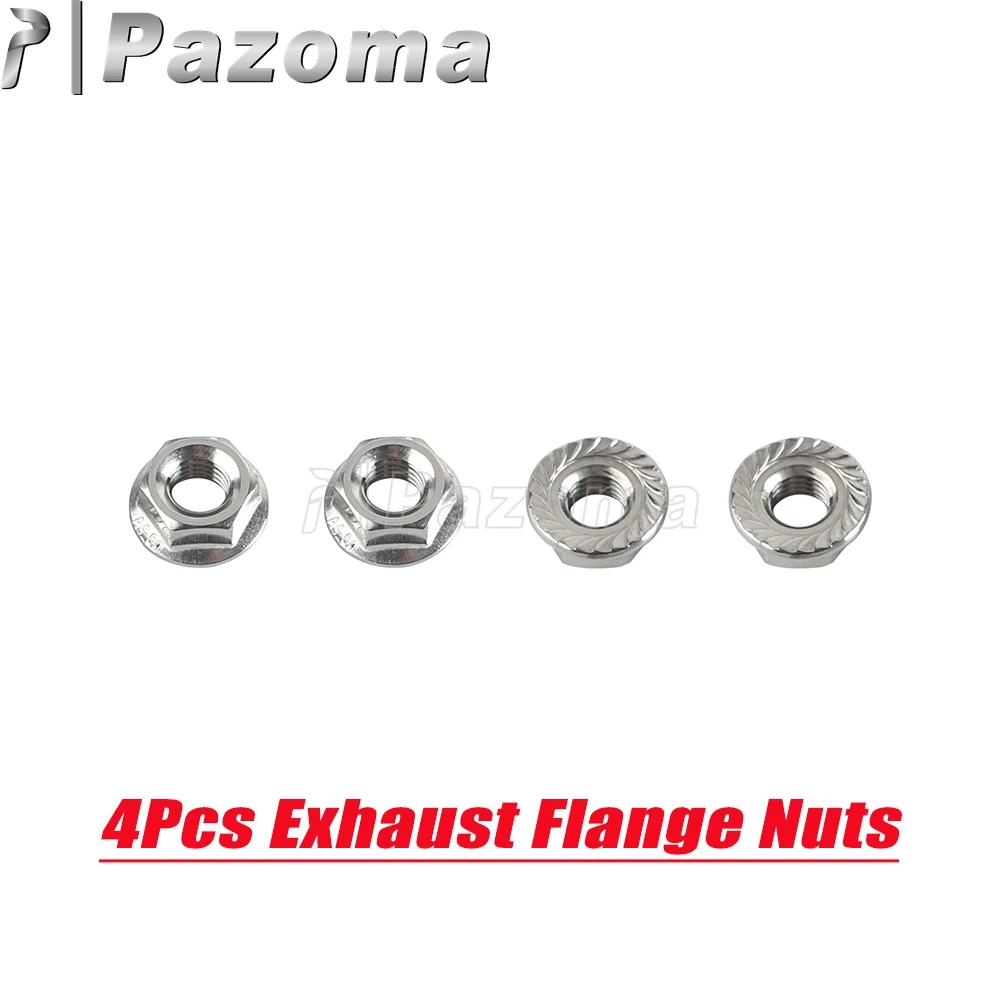 

4 шт. мотоциклетная высокотемпературная гайка 7 мм, гайка выхлопного фланца для Harley Electra Glide FLH FLHT FLHTC FLH FLHX FLHS FLHTK OEM # 7593