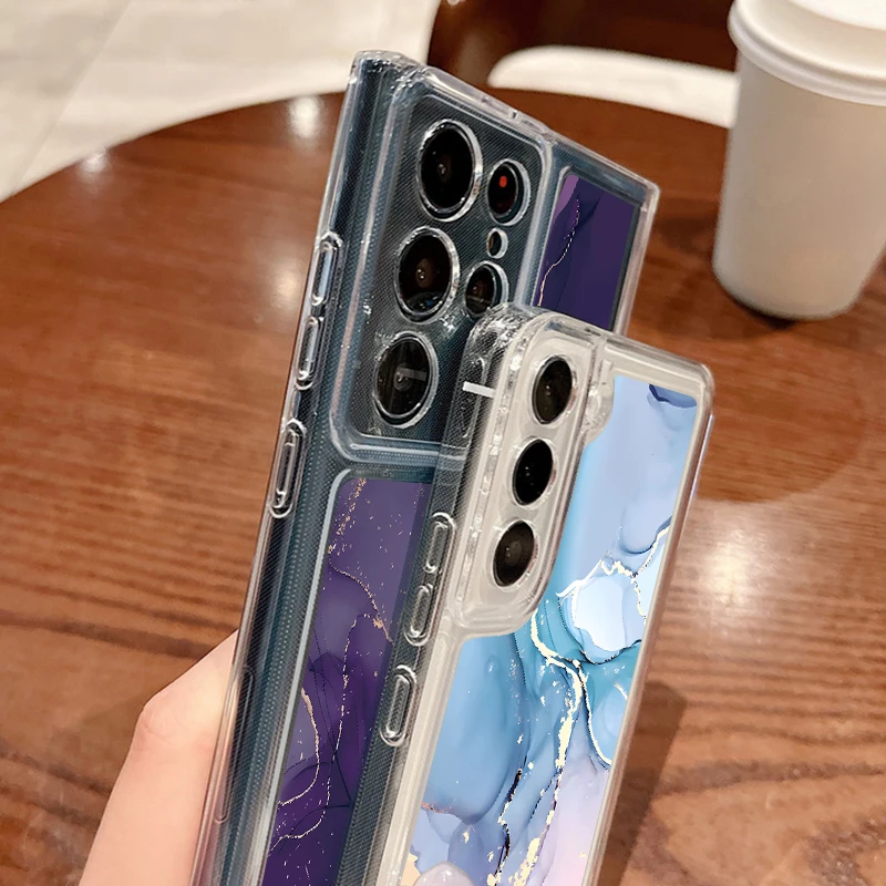 Яркий мраморный чехол для телефона Samsung Galaxy S24 S23 Ultra S22 Plus S21 FE A55 A54 A53 A52 A35 A15