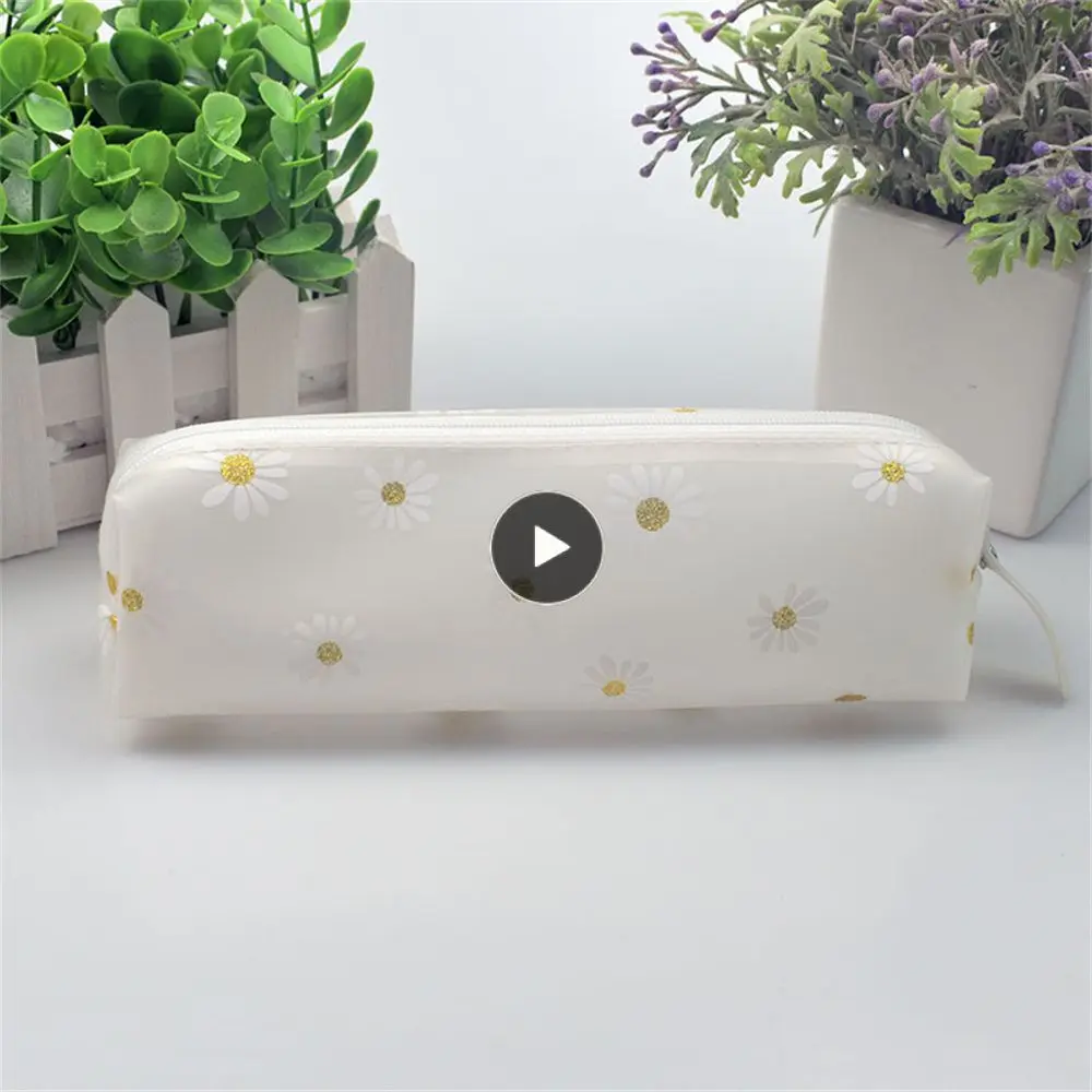 

Korean Version Practical High Capacity Miss Durable Stationery Transparent Pencil Case Portable Fresh Office Simple Fashion