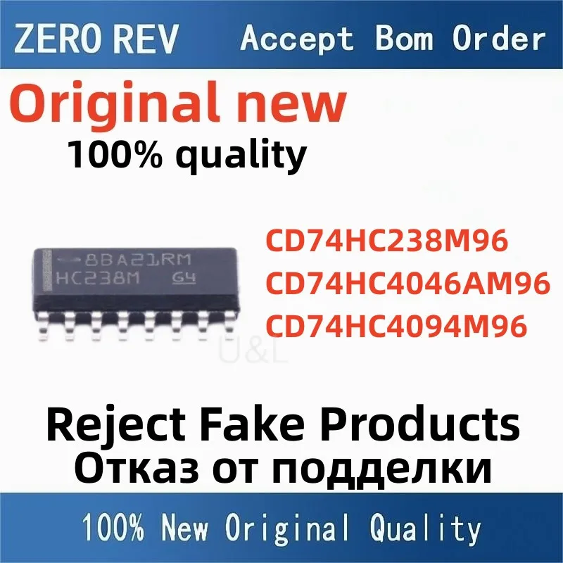 

5Pcs 100% NEW CD74HC238M96 CD74HC4046AM96 CD74HC4094M96 74HC SOIC16 SOP16 Brand new original chips ic
