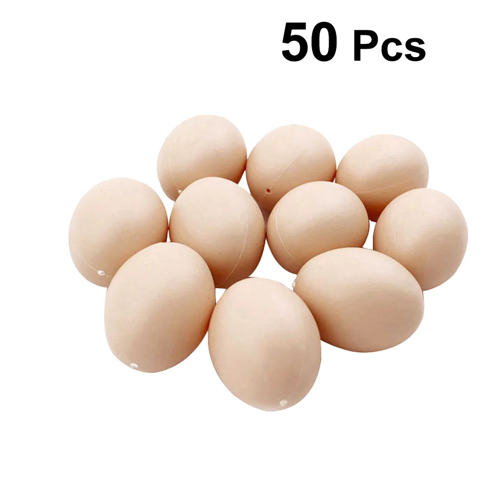 

50 Pcs Food Playset Kids Eggs Toys Toddlers Artificial Eggs Toys Toddler Boy Decorations Easter Egg Unfinished Realistic Eggs
