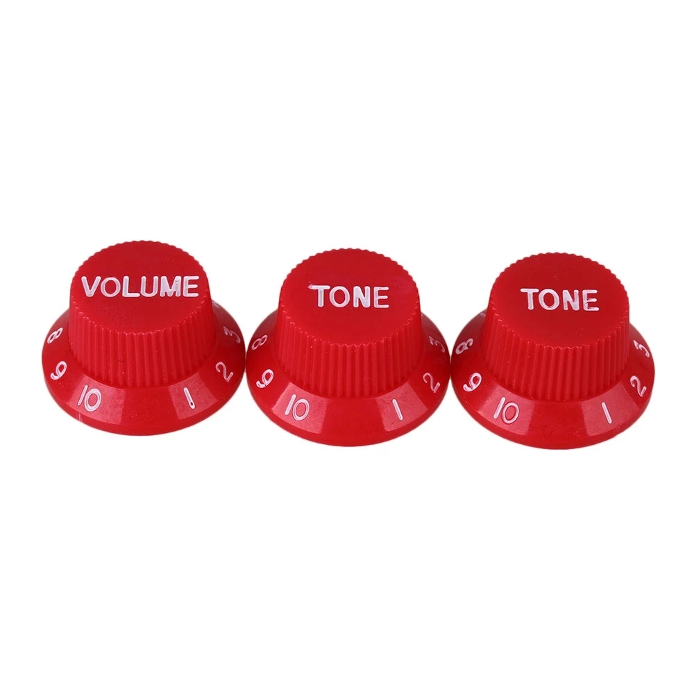 Black Plastic 1-Volume 2-Tone Control Knob For Electric Guitar Pickup | Parts &amp Accessories