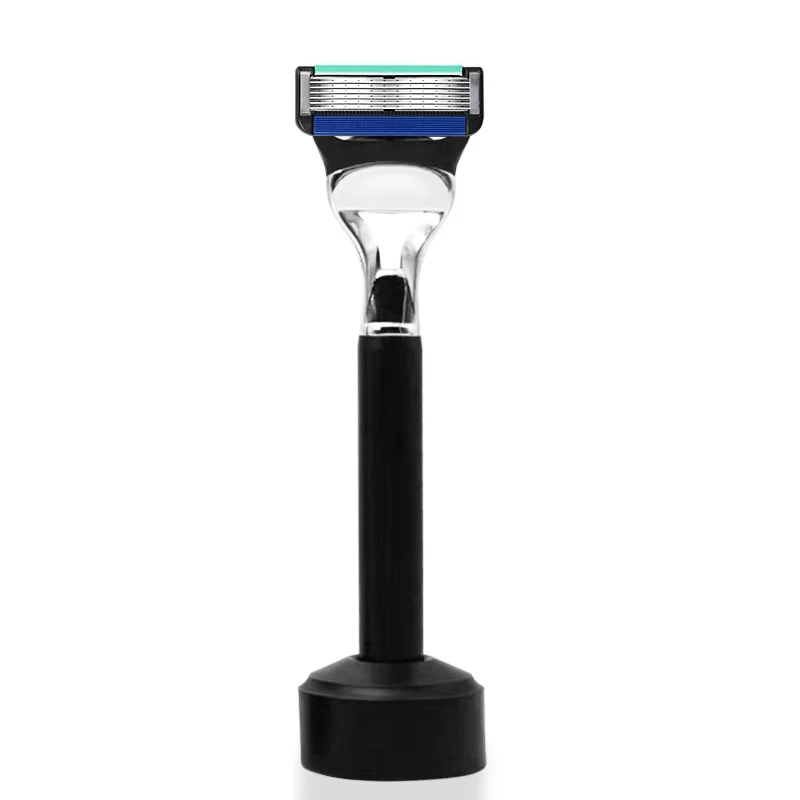 Мужская черная металлическая бритва ручной уход 6-слойная Безопасная из