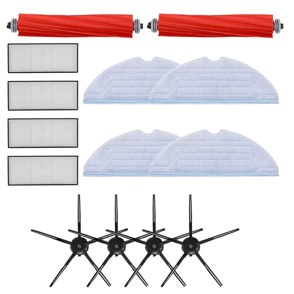 14PCS For Xiaomi Roborock Rubber Main Brush Mop Cloths of S7 T7S Robotic Vacuum Cleaner Accessories Replacement Parts