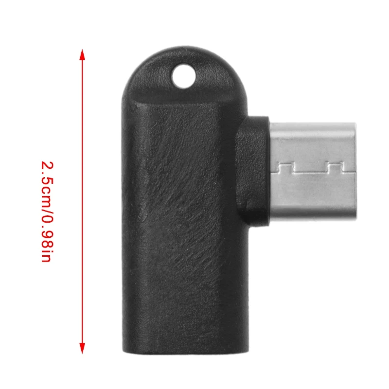 2 5 см/дюйма Профессиональный 90-градусный переходник с Micro USB Мама на Type C папа для