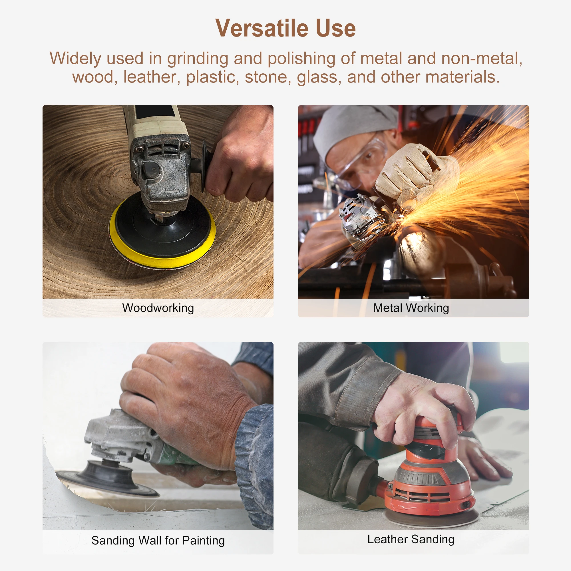 5-дюймовый шлифовальный диск Uxcell PSA наждачная бумага из оксида алюминия с клейкой