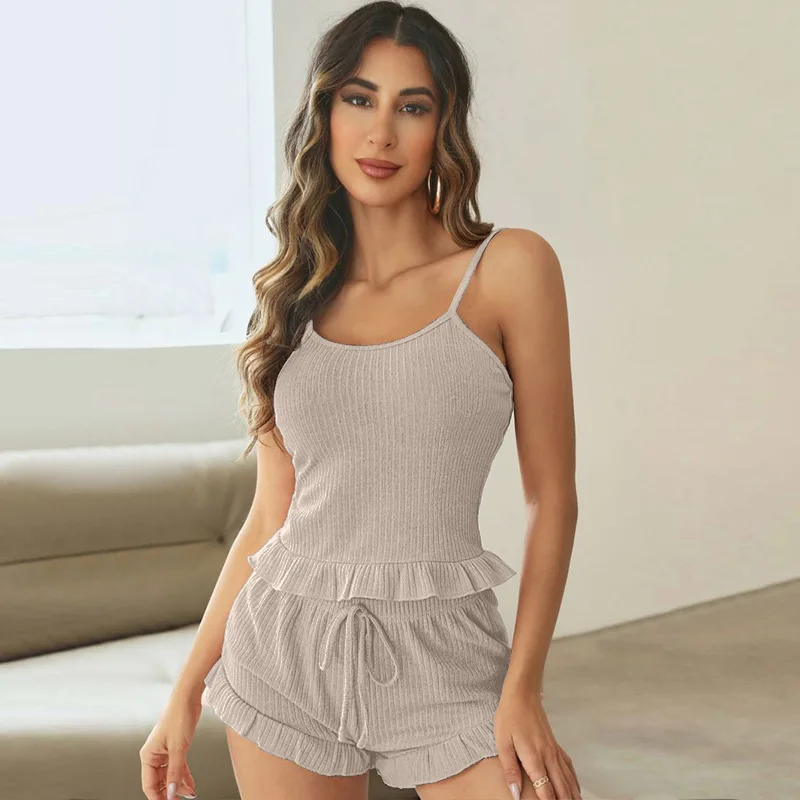 Комплект пижамный женский из 2 предметов Хлопковая пижама женская домашняя