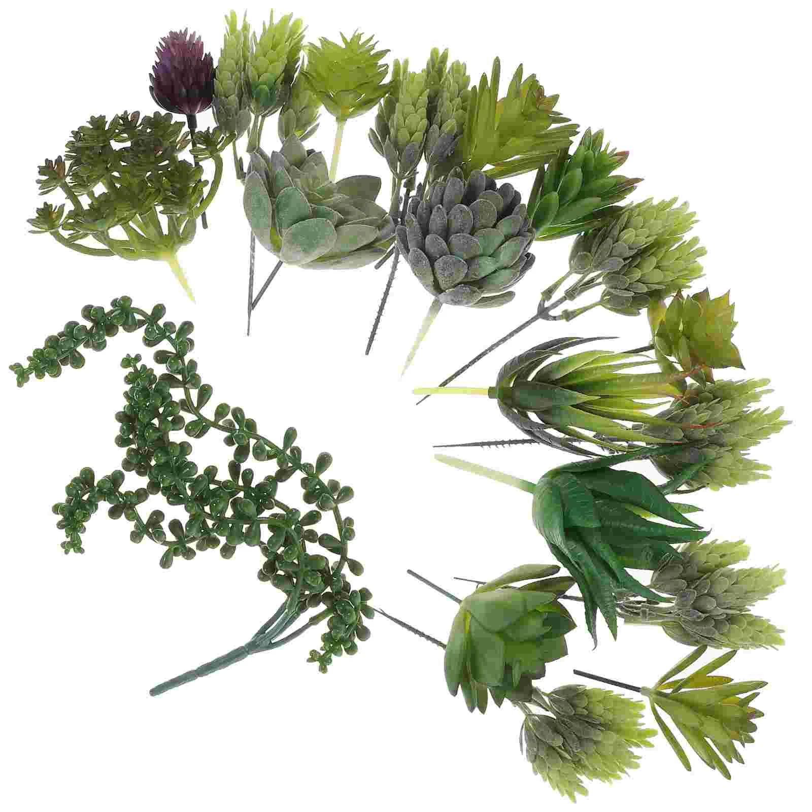 

Succulent Plants DIY Ornament Simulation Decor Unpotted Artificial Succulents Pick Simulated Small Live