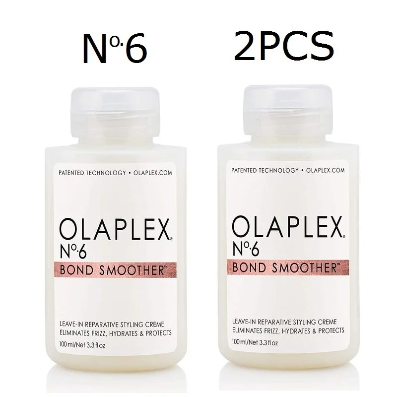 

2PCS Olaplex Bond Smoother No.6 Leave-in Reparative Styling Creme Eliminates Frizz Hydrates & Protects No 1 2 3 4 5 6 7 8 /100ml