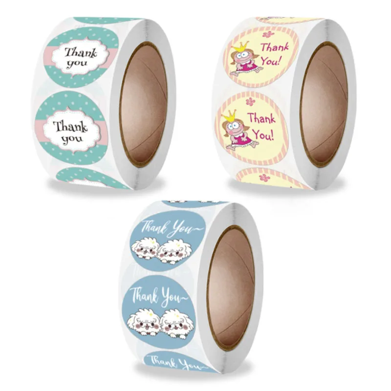 

Thank You Animal Decoration Sticker Seal Labels DIY Scrapbook Journal Kindergarten Teacher Award Packaging Stickers 500pcs/roll