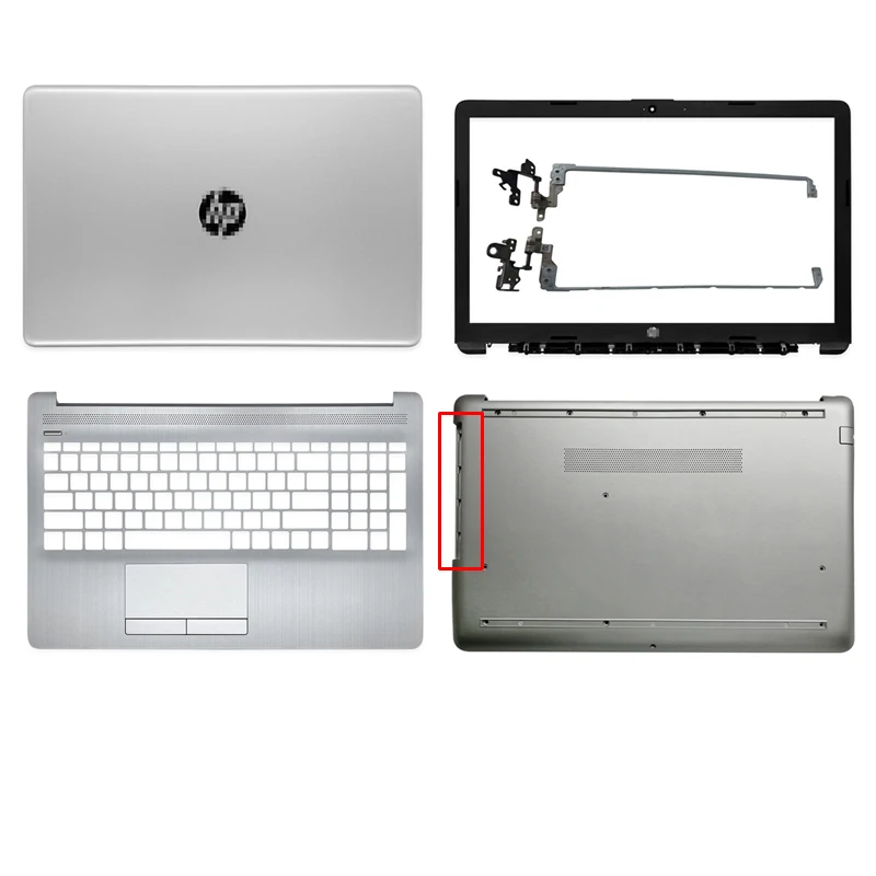 

New Laptop LCD Back Cover/Front Bezel/Hinges/Palmrest/Bottom Case For HP 15-DA 15-DB 250 G7 255 G7 Top Case Silver L20434-001