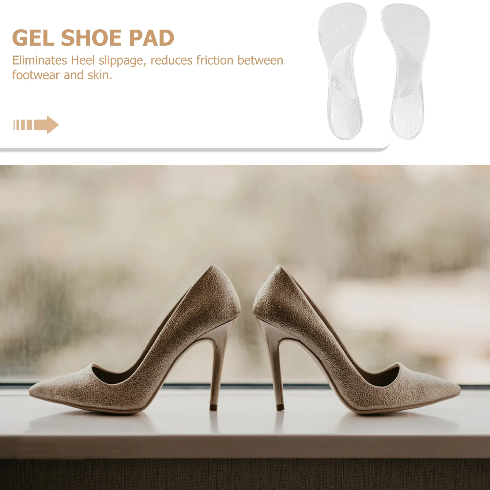 Женские силиконовые гелевые подушечки на высоком каблуке стелька против боли