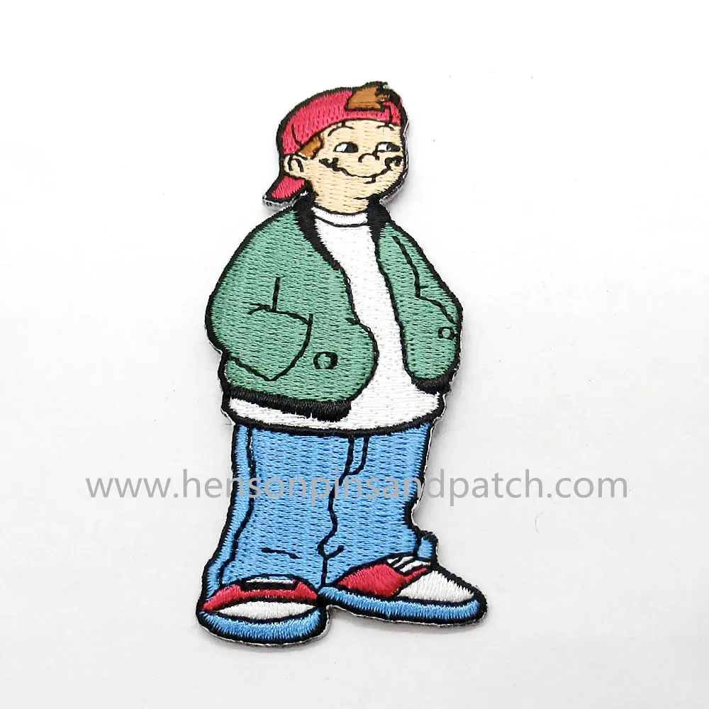 

China manufactory embroidery animation film character boy bag patches