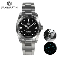 san martin watch men 36mm oyster bracelet pt5000 sw200 luminous automatic mechanical watches limited edition luxury man watch
