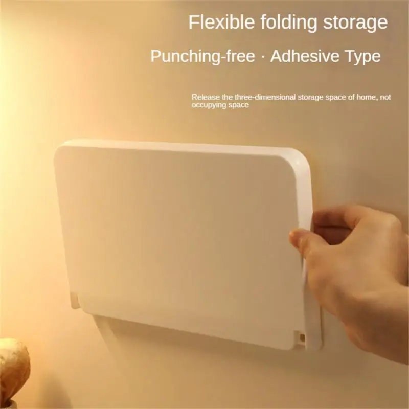 

Настенный стеллаж для хранения без отверстий прочные материалы для настенного монтажа Простота установки настенный стеллаж для хранения