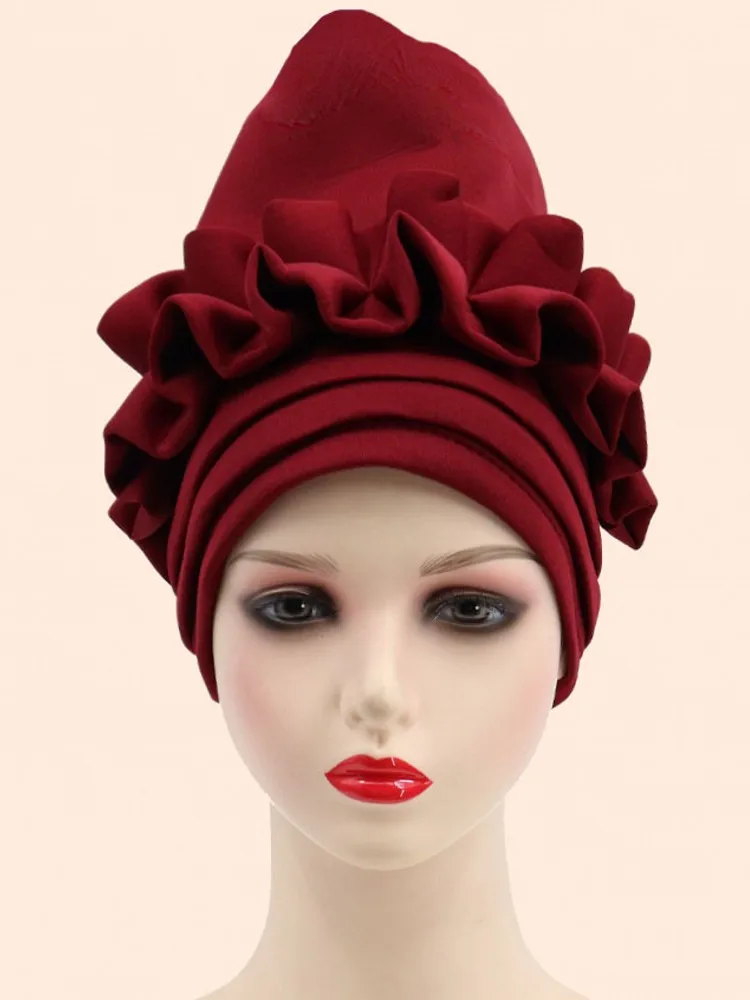 Тюрбан женский в африканском стиле головной убор Auto Gele нигерийский Свадебный