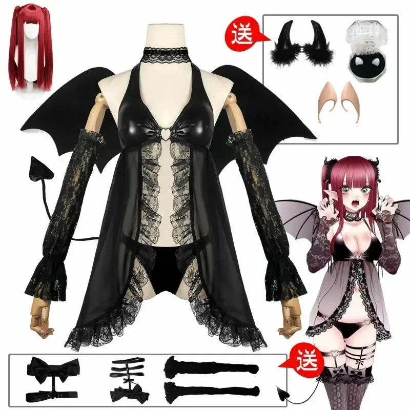 Фото Премиум-костюм My Dress Up Darling: парик Китагавы Марин/Ризу Кюн, аксессуар для косплея, костюм на Хэллоуин. №2