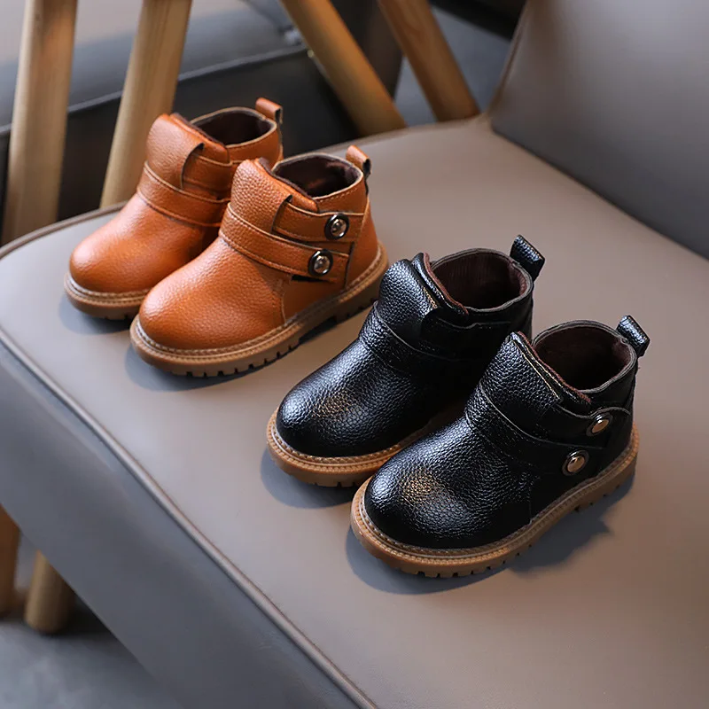 

New Children's Martin boots kid's boots boys simple boots girls retro single boots Baby Boots toddler boot