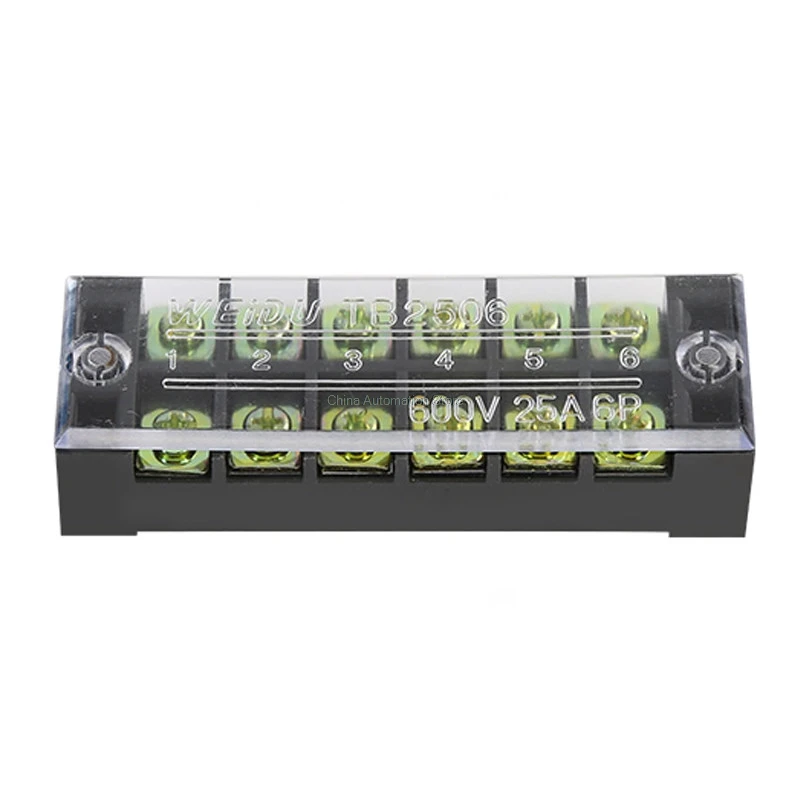 

600V 25A 6 Positions Barrier Strip Terminal Block Wire connector TB-2506