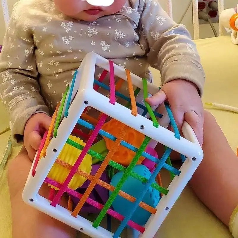 

New Montessori Colorful Shape Blocks Sorting Game Baby Learning Educational Toys for Children Bebe Birth Inny 0 12 Months Gifts