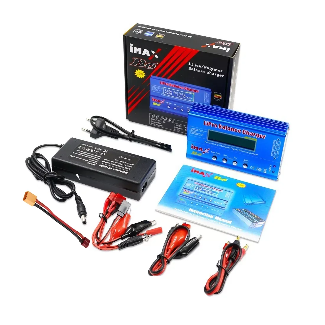 

APBLP iMAX B6 80W 6A Battery Charger Lipo NiMh Li-ion Ni-Cd Digital RC Balance Charger Lipro Charger Discharger + 15V 6A Adapter