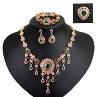 4 piece rhinestone jewel necklace jewelry set weddings party casual jewelry set gifts