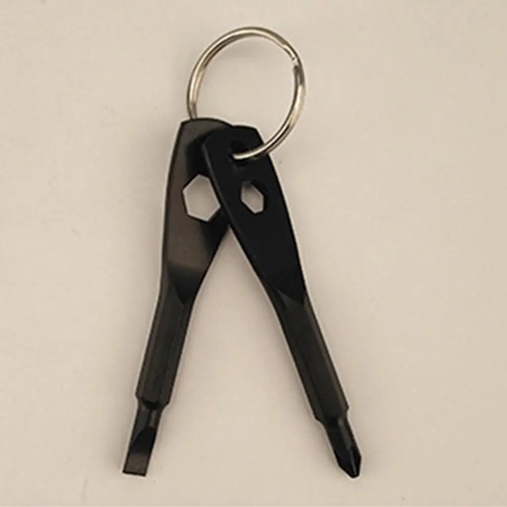 Карманная отвертка-брелок на ключи плоская и крестовая отвертка ручные