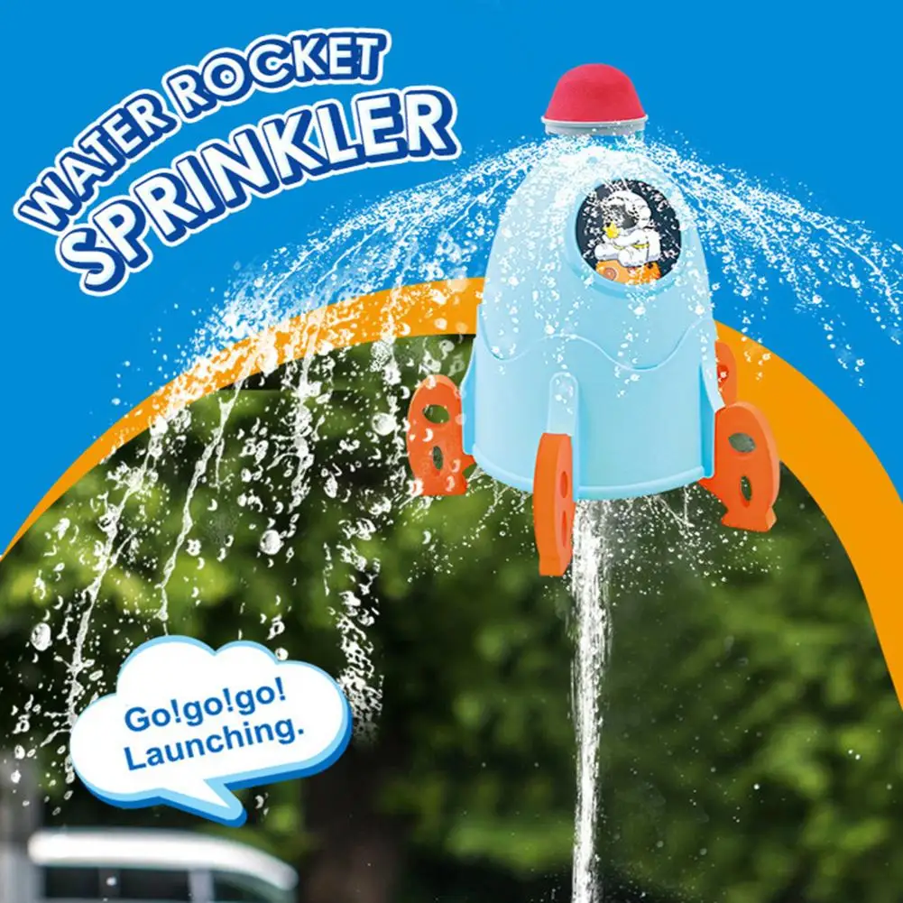 

Popular Rocket Sprinkler Toy Cool Rocket Spray Toy Stable Suspension Outside Game Space Rocket Water Toy Interactive