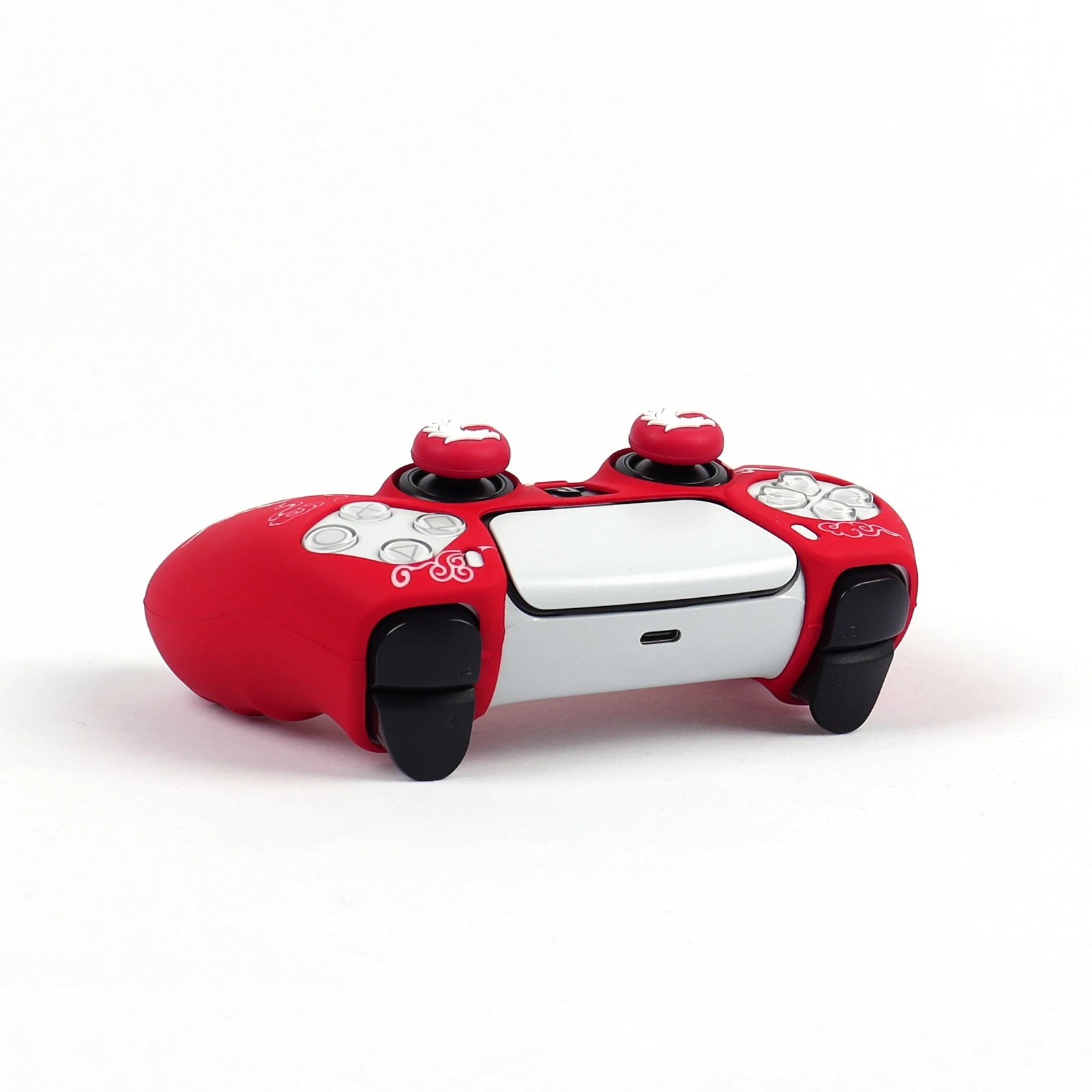 Фото Rzeźba laserowa Miękka silikonowa osłona na kontroler PS5 Skórka Etui na gamepad Joystick Akcesoria №5