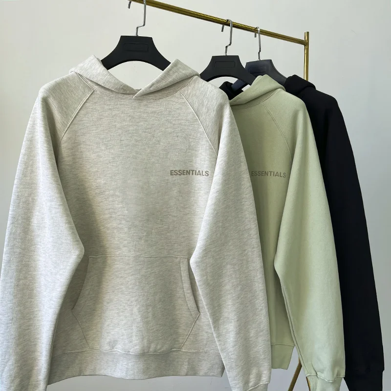 

Essentials New Best Quality Hoodies Flocking Letter Sweatshirts Hip hop Loose Men Women 100% cotton Pullover