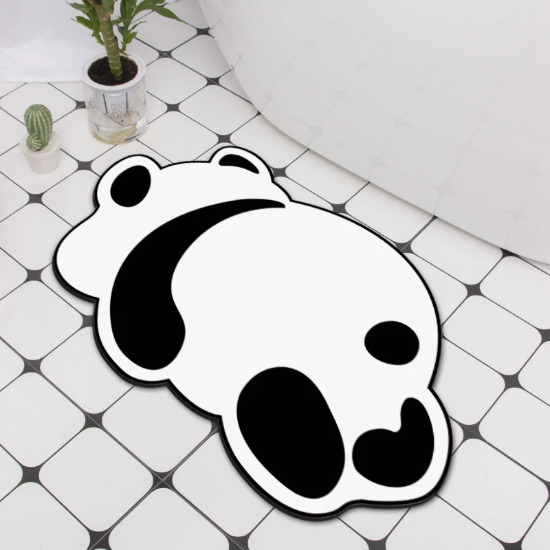 

Детский коврик для ванной с диатомом, грязевой настил в форме мультяшной кошки, панды, собаки, легко чистится, коврик для прихожей, кухни, туалета, впитывающий нескользящий