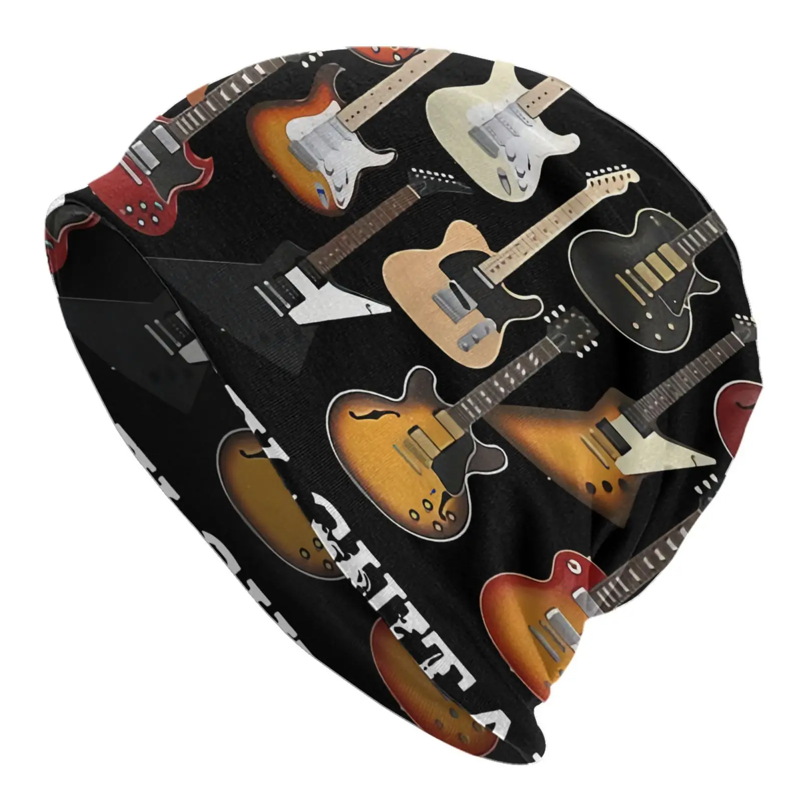 

Коллекция электрической гитары, вязаная шапка с музыкой, женские зимние шапки, берет 2022, женский берет, яркая шапка для мальчиков и мужчин