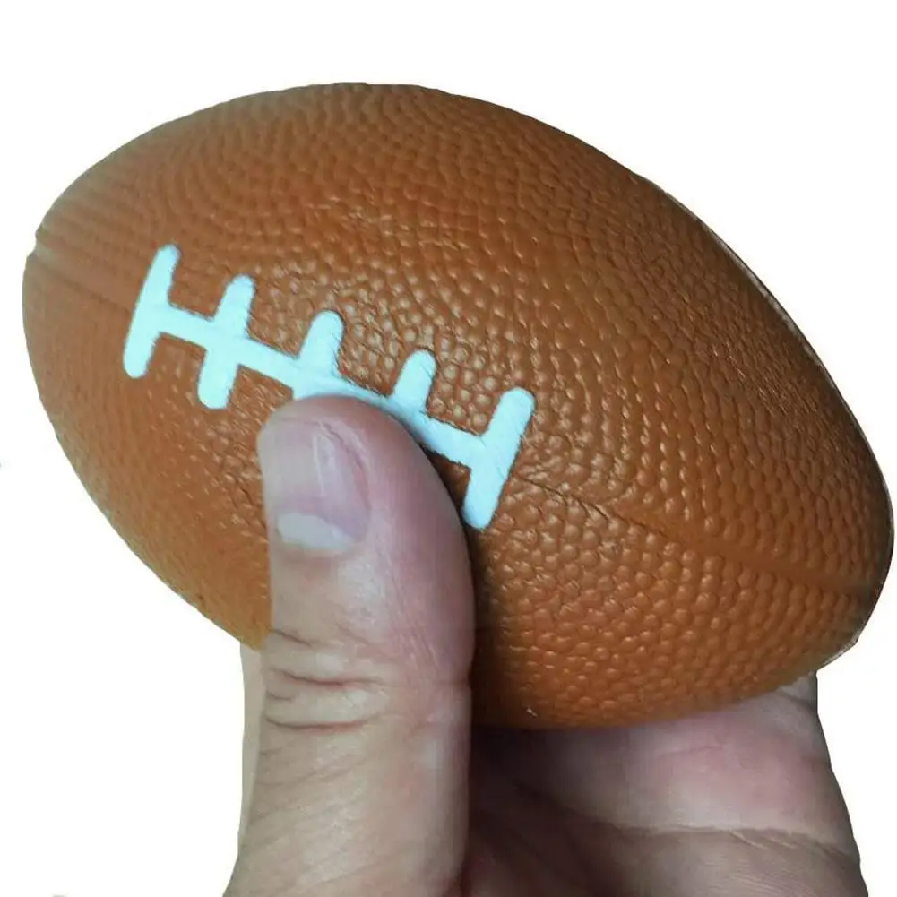 

Rugby Decompression Toy Oval Shape Anti-stress Toy Wrist Exercise Hand Office Bouncy Tool Children's Ball Pressure Venting V6e9