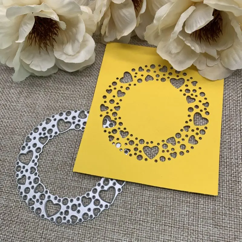 

Металлические высекальные штампы в форме сердца, трафареты для «сделай сам», скрапбукинг, декоративная ручная работа, высечка, шаблон, форма