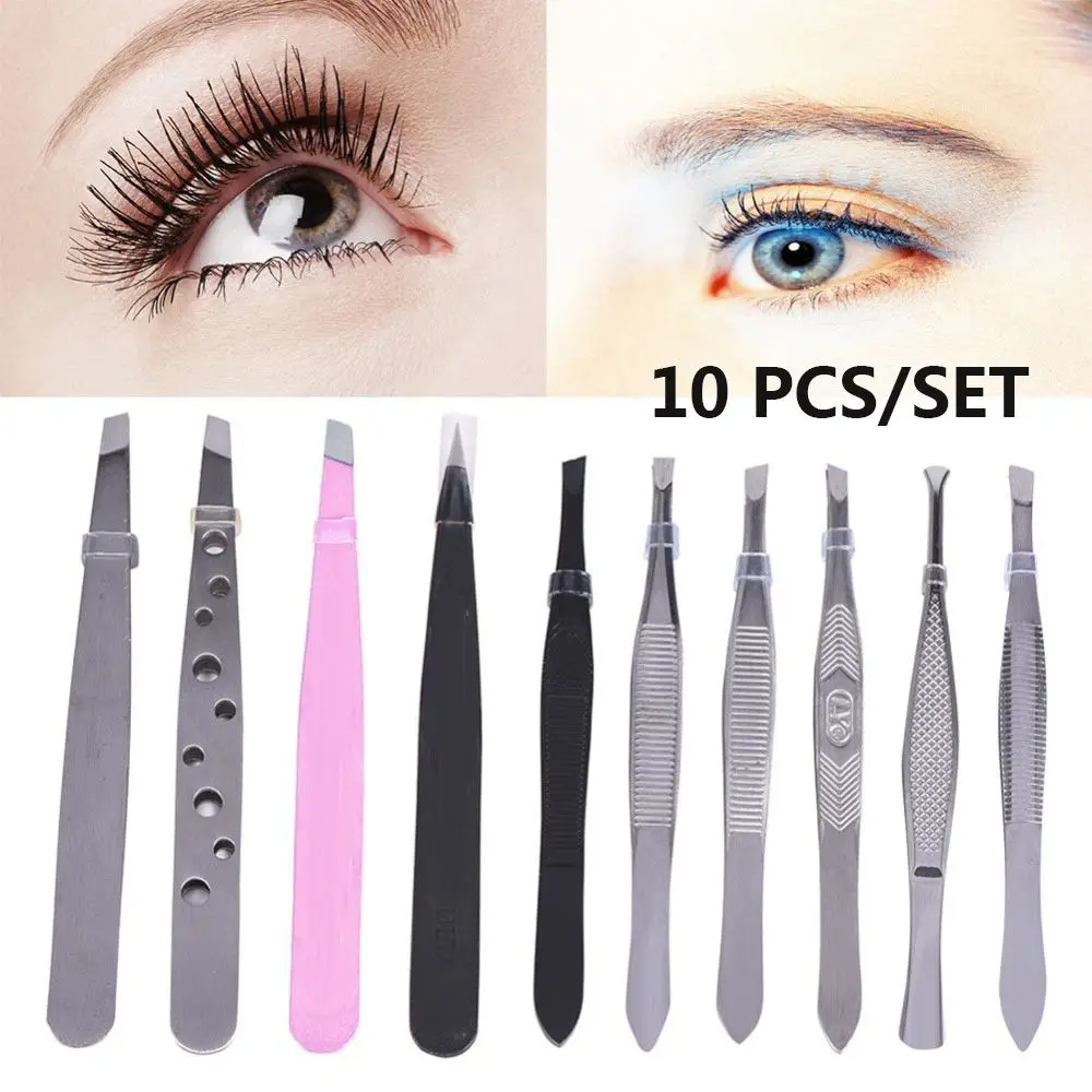 

Quality Makeup Tools Multi-Function Professional Eyelash Extension Clip Stainless Steel Hair Pluckers Eyebrow Tweezer