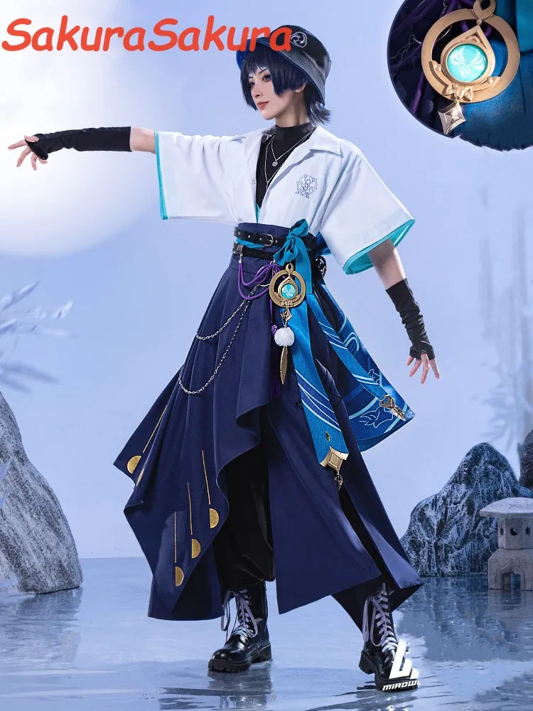 Игра Genshin Impact Wanderer/Scaramouche Косплей Костюм Повседневная модная Униформа