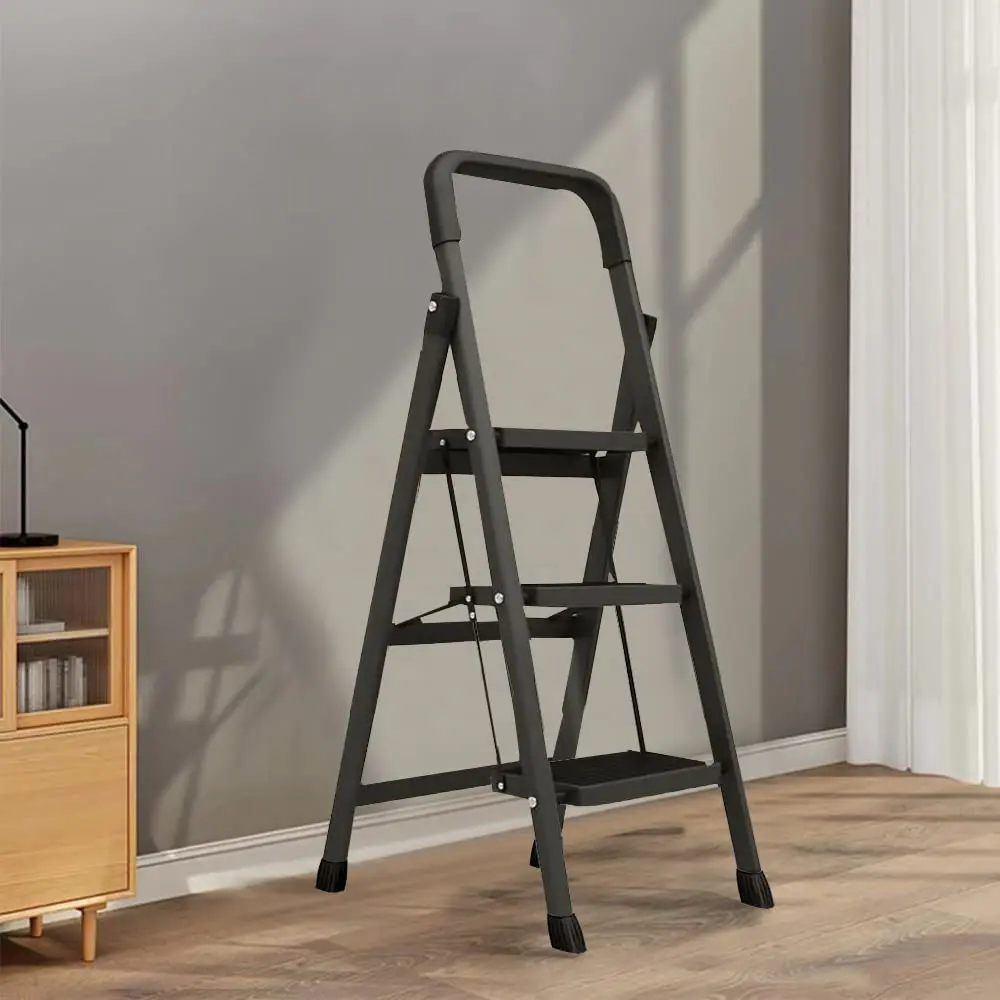 

Folding Steel Ladders Telescopic Design High Stools Household Indoor Herringbone Four-step Chair Non-slip Pedal Step Stool