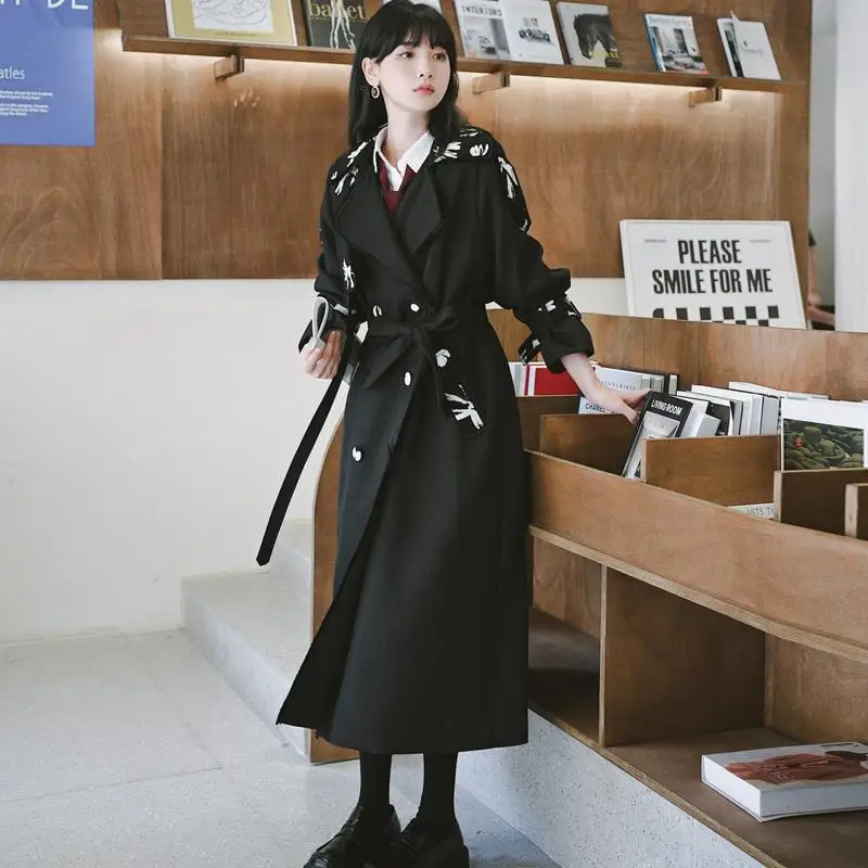 

Женская куртка, Новинка осени 2023, модный плотный тренчкот с бахромой, модель 2023, весна-осень, Корейская одежда